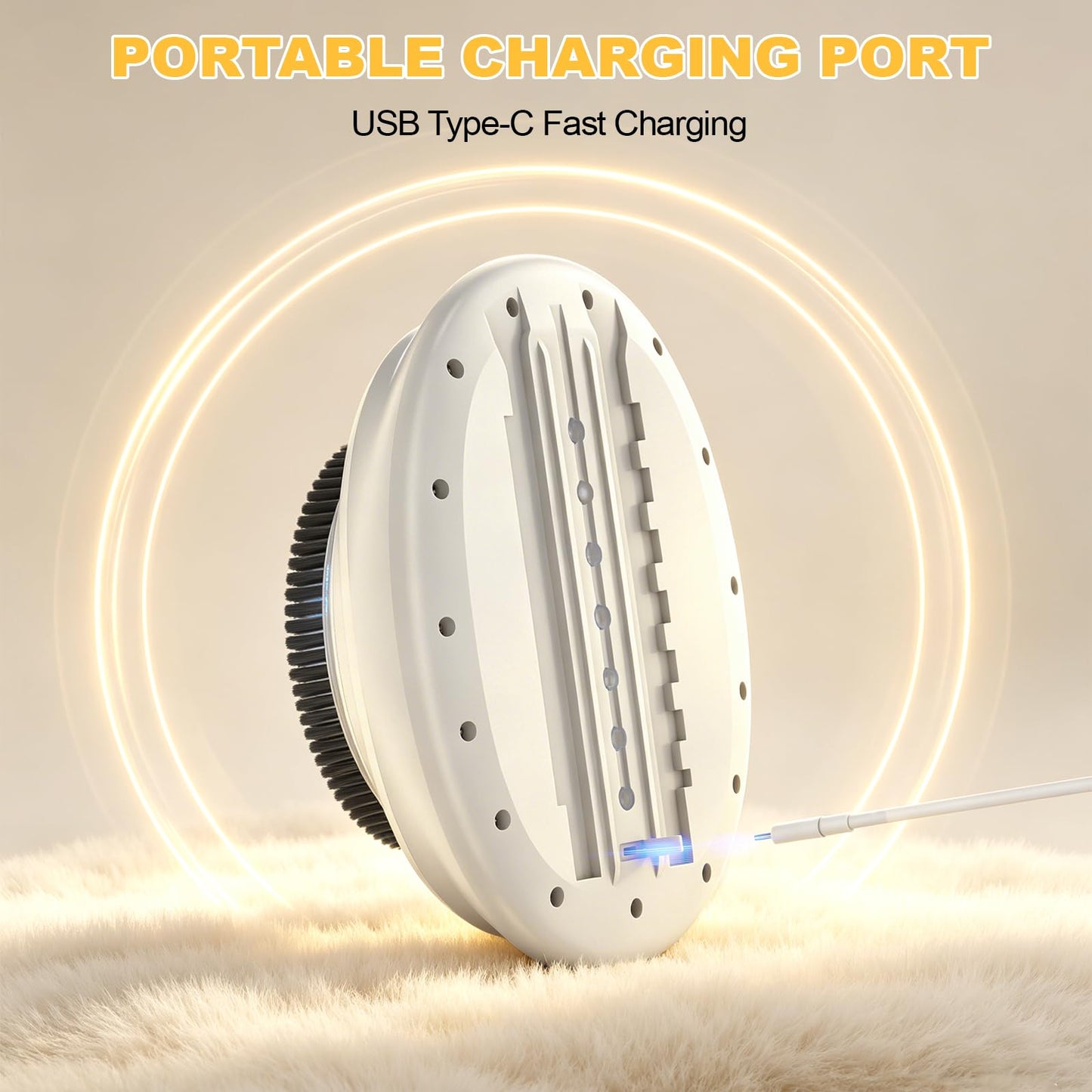 PVACG Electric Shower Scrubber for Body & Back, Wall Mounted Body Brush with Soft Bristles, Waterproof Hands-Free Bath Brush with 4 Speed Modes and Replaceable Heads(1)