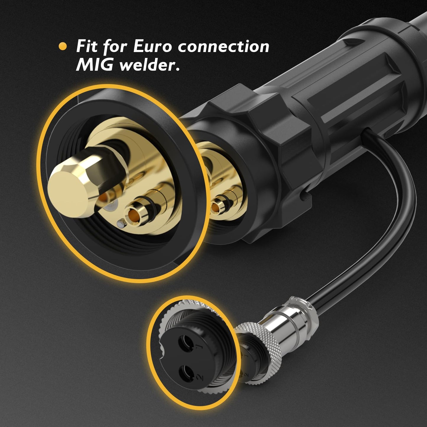 TOOLIOM Spool Gun 150A Aluminum MIG Welding Euro Connection for TOOLIOM TL-200M&TL-250M