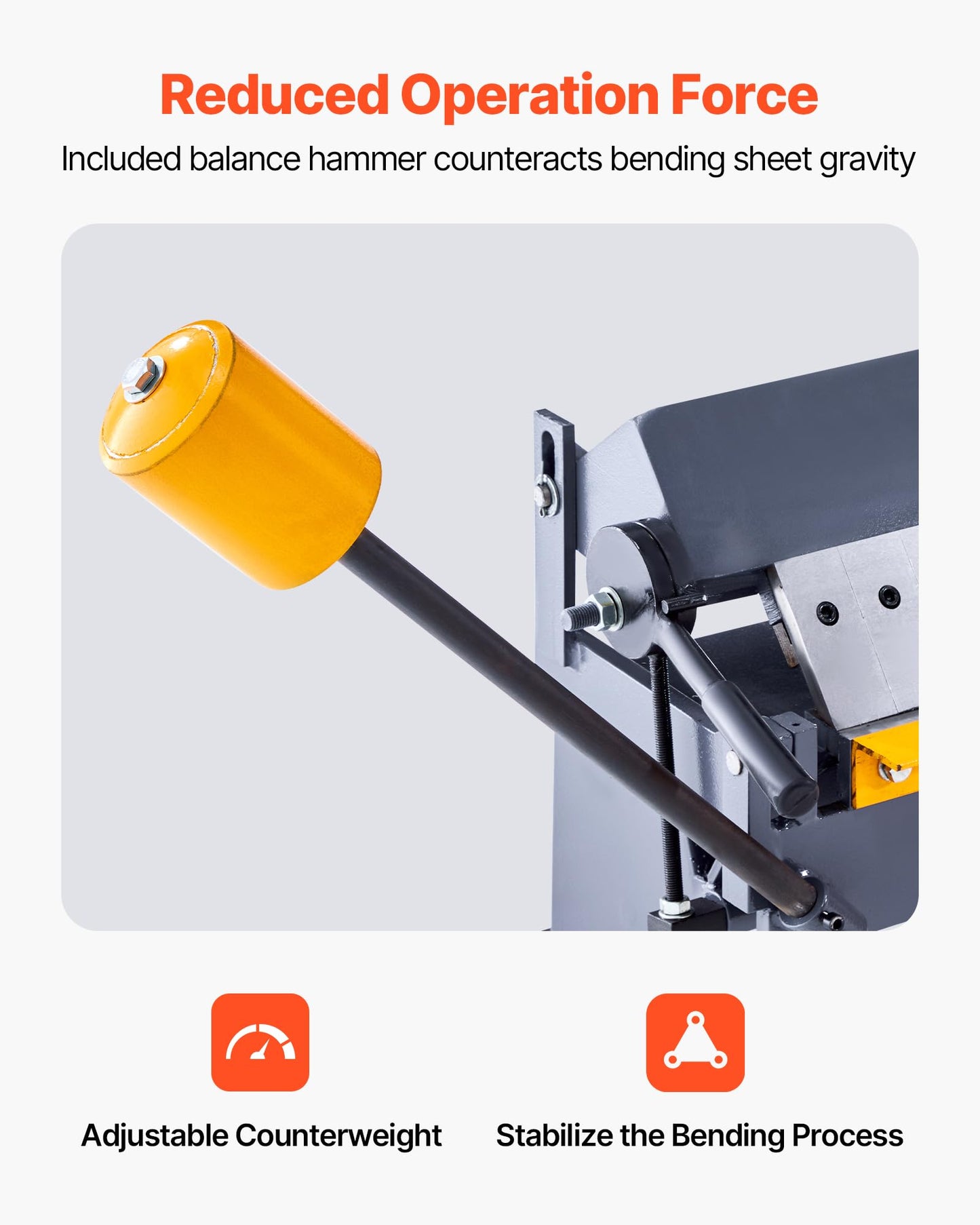 VEVOR Box and Pan Brake, 50 in Sheet Metal Bending Brake,16-Gauge Mild Steel Capacity, 0-135 Degree Adjustable, Metal Bender Machine with 16 Fingers, Heavy-Duty Aluminum Folder for Precise Bending