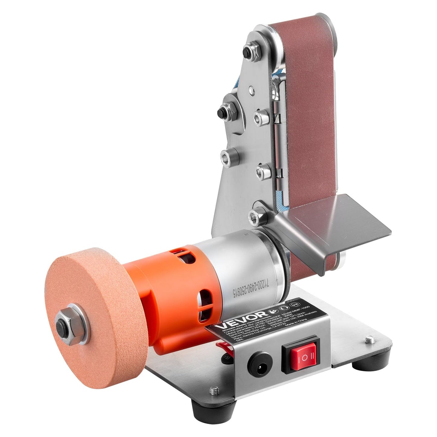VEVOR Professional Belt Sander with Stand, 9" Disc & 6" x 48" Belt Sander Combo, 800W Sanding Machine with 0-45° Adjustable Worktable for Woodworking, Furniture Refinishing, Knife Sharpening
