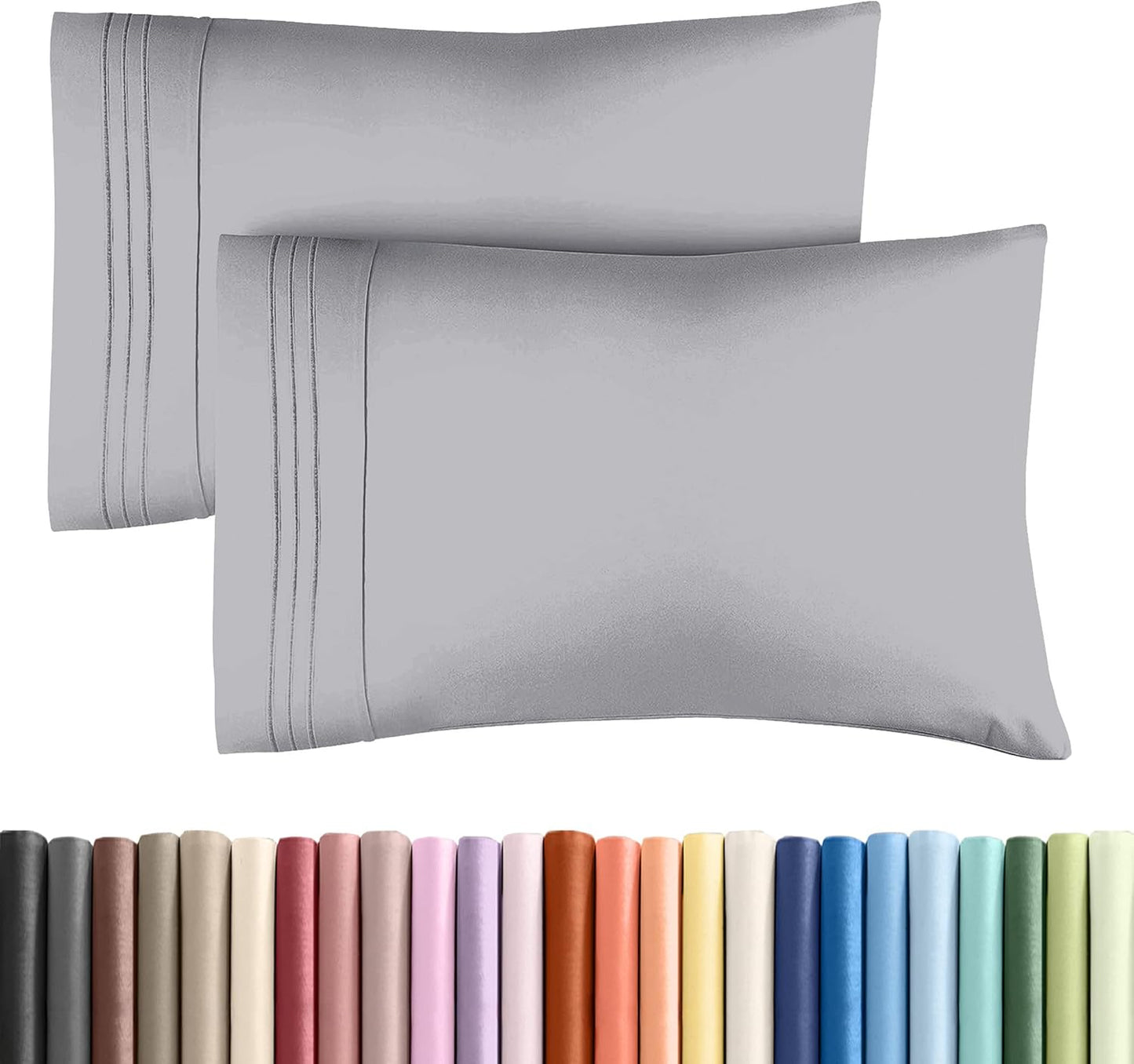 Queen Pillow Cases by [Brand Name] - Ultra Soft Hotel Quality Covers | Wrinkle-Free & Fade Resistant - Steel Blue, Set of 2