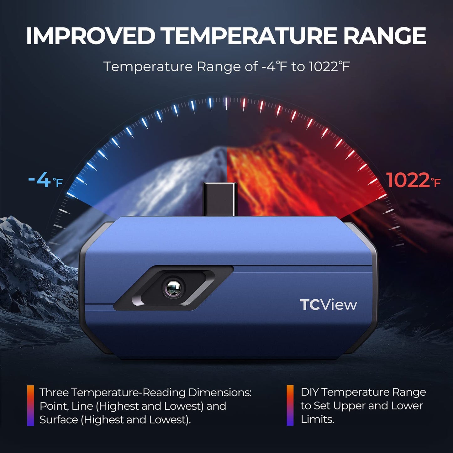 TOPDON TC001 Thermal Camera for Android, Super IR 512x384 High Resolution, Thermal Imaging Camera, Thermal Imager - Optimized Temperature Accuracy, Works for Smartphones and Tablets & PC(not for iOS)