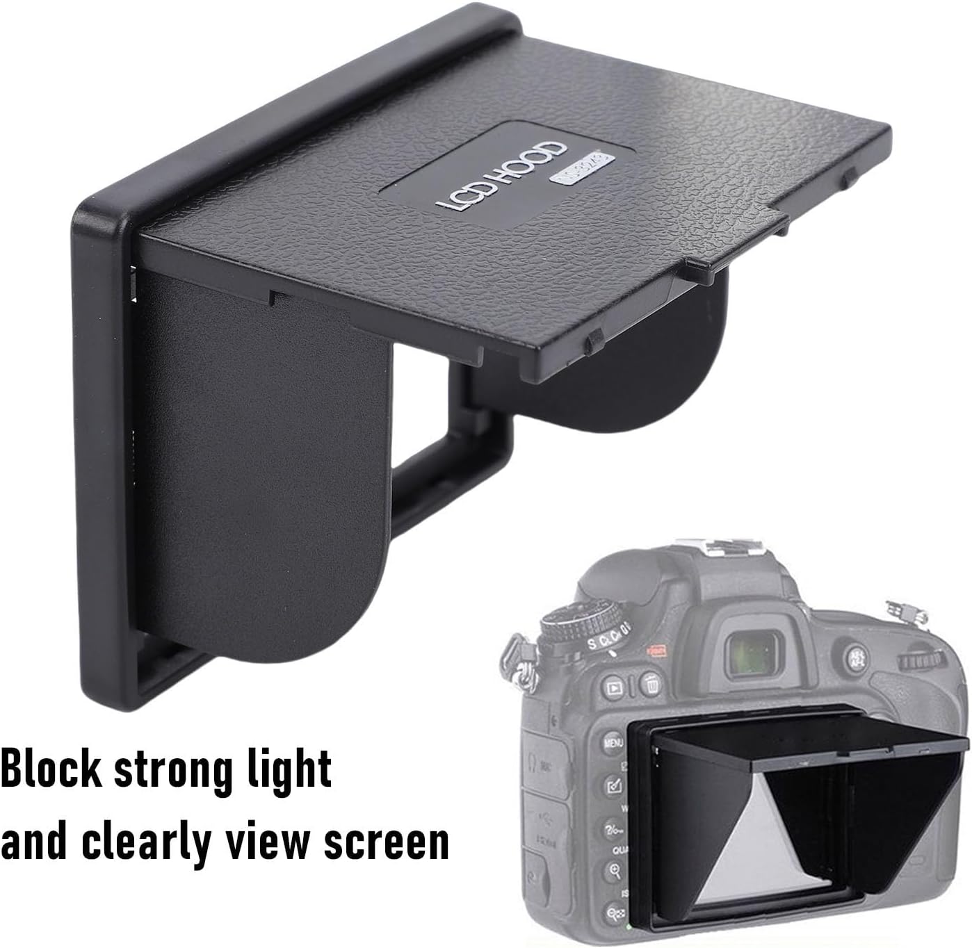 3.2in 5DIV 5DIII 1DX, T1, T2, 3D Zyyini Camera LCD Sun Shade, Wide Screen Magnet Hood Viewfinder for X X Light Blocking