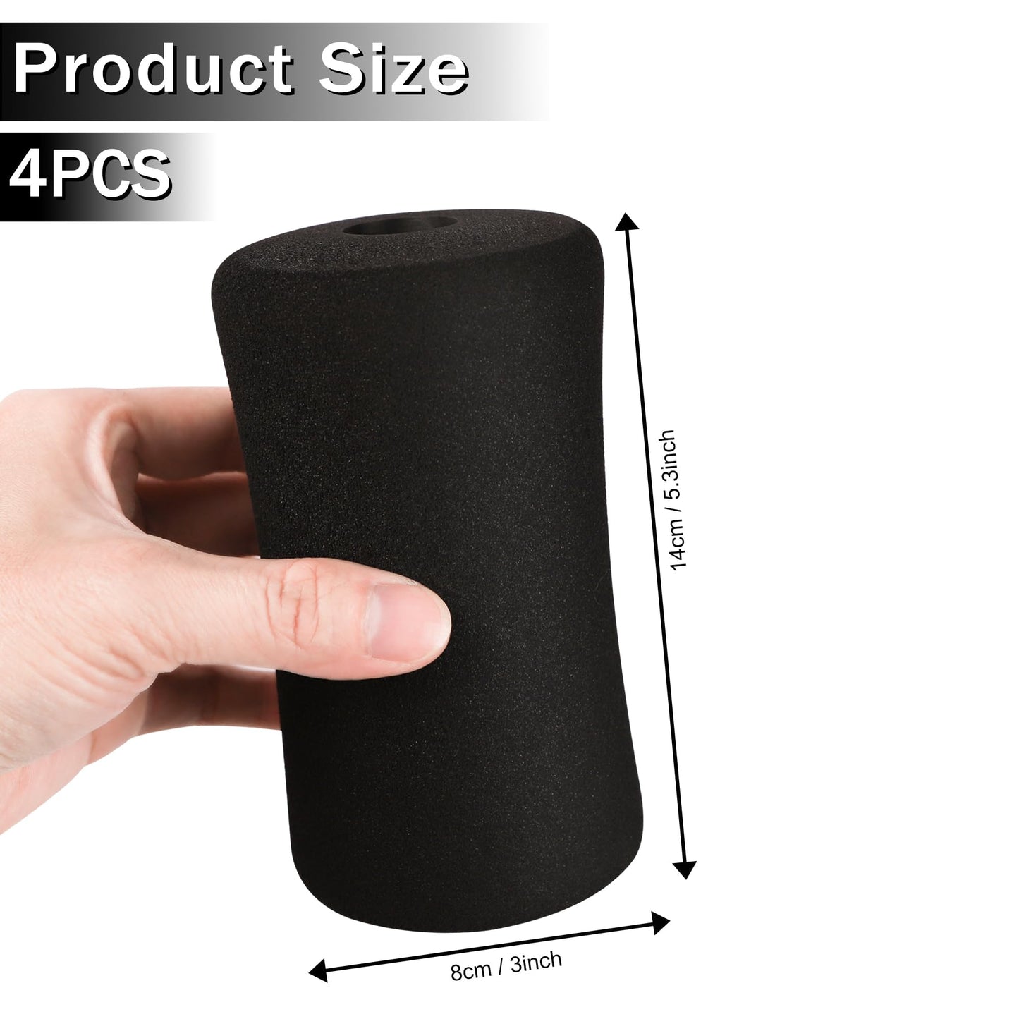 Foam Foot Pads Rollers,Gym Replacement Parts for Leg Pads Set- 4 Pcs Extension Weight Bench,Replacement Set of Rollers with Leg Extension for Weight Training Bench