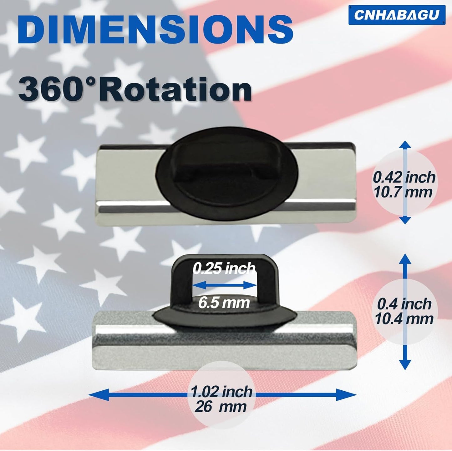 1-Second (6 Magnet Zip Tie Mount Magnetic Zip Ties Mount Holder Strong Magnetic Snap Installation Heavy-Duty Waterproof
