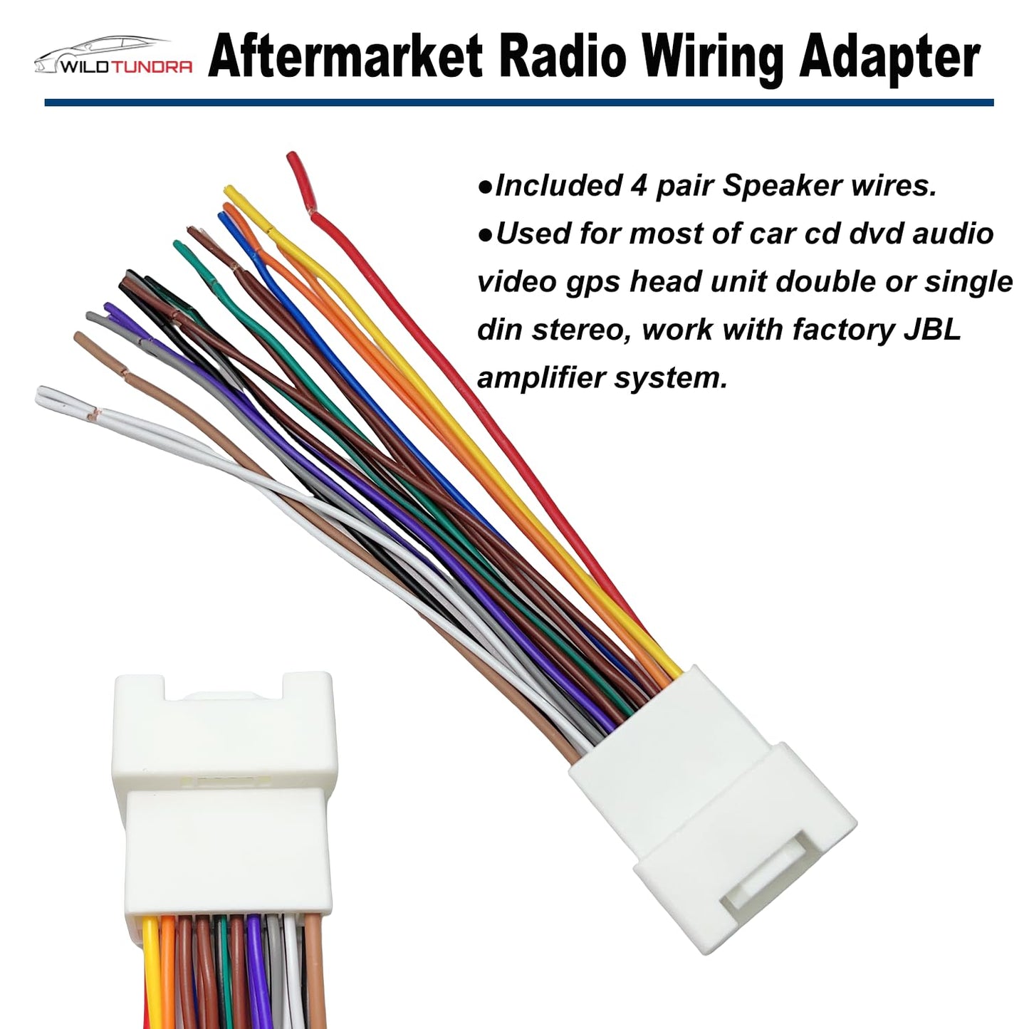 20 2000-2006 4Runner Pin Radio Wiring Harness Replacement for Toyota Avalon Camry with JBL Amplifier, Car Stereo