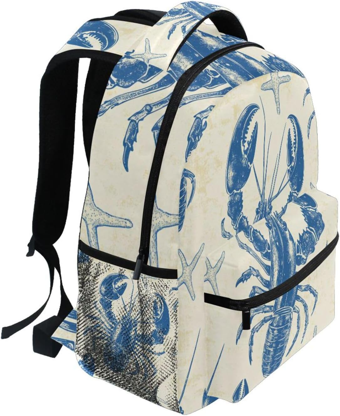 Krafig Backpacks Backpack Daypack Retro Lobsters Starfish Boys Girls Kids School Bookbag, School Bag Travel