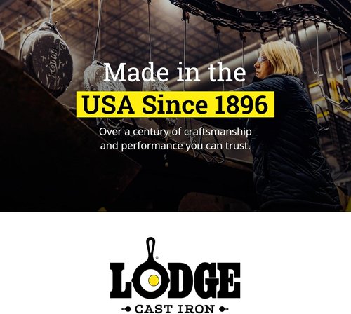 Lodge 14 Inch Cast Iron Wok - PFAS-Free Pre-Seasoned Stir Fry Pan with Dual Loop Handles | Oven & Stovetop Safe