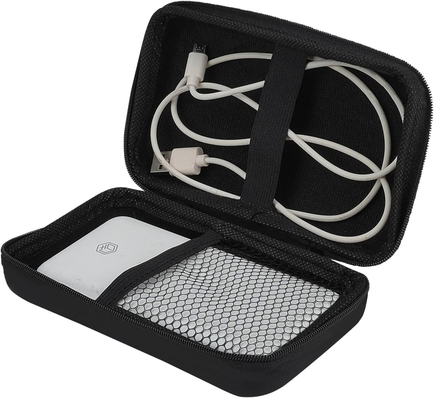Zoyiancy Power Bank Case, Hard Cover Cable Storage Bag, Travel Shockproof Carrying Portable Eva Case for Power Cable