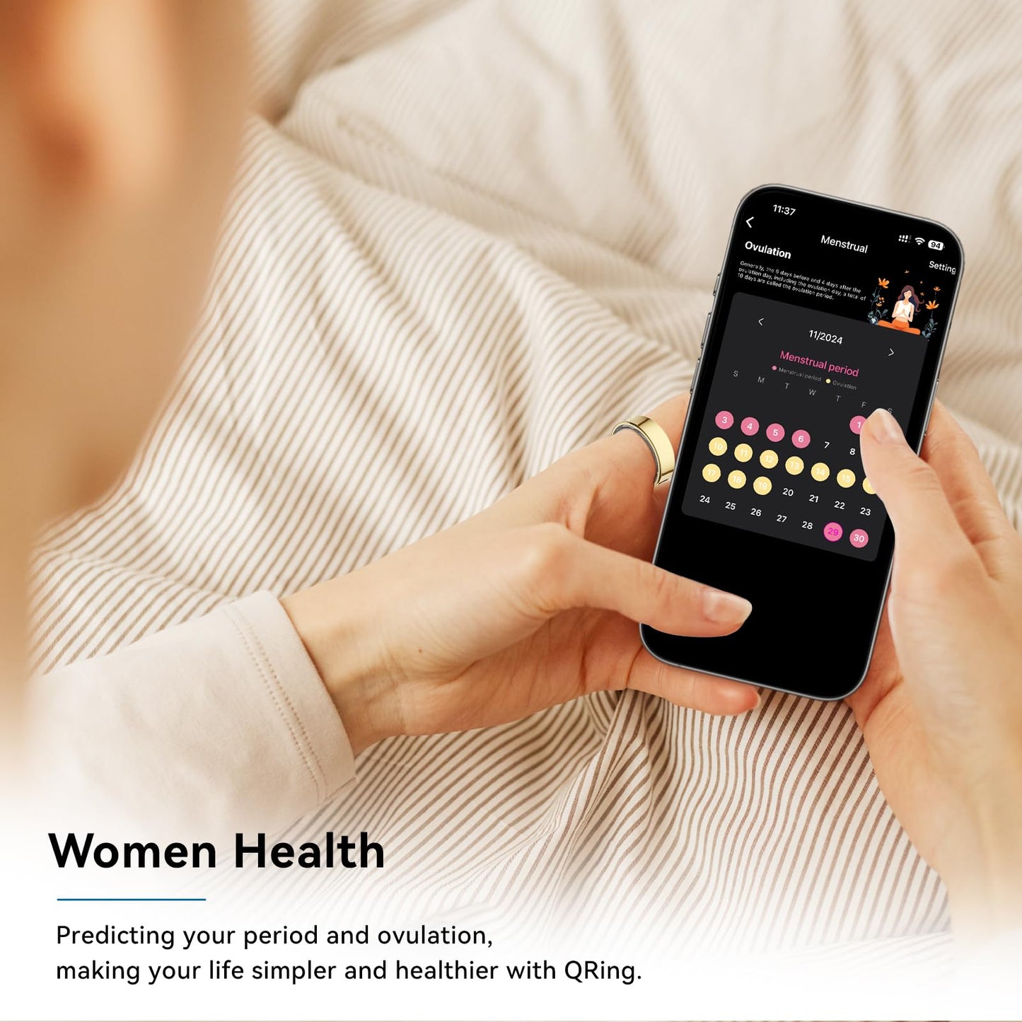 Weyrinice Smart Ring Health Tracker, Smart Rings for Men & Women, No Subscription Required, Long-Lasting Battery Sleep Ring, Fitness & Sleep Monitor Compatible with iOS & Android (Black, 7)