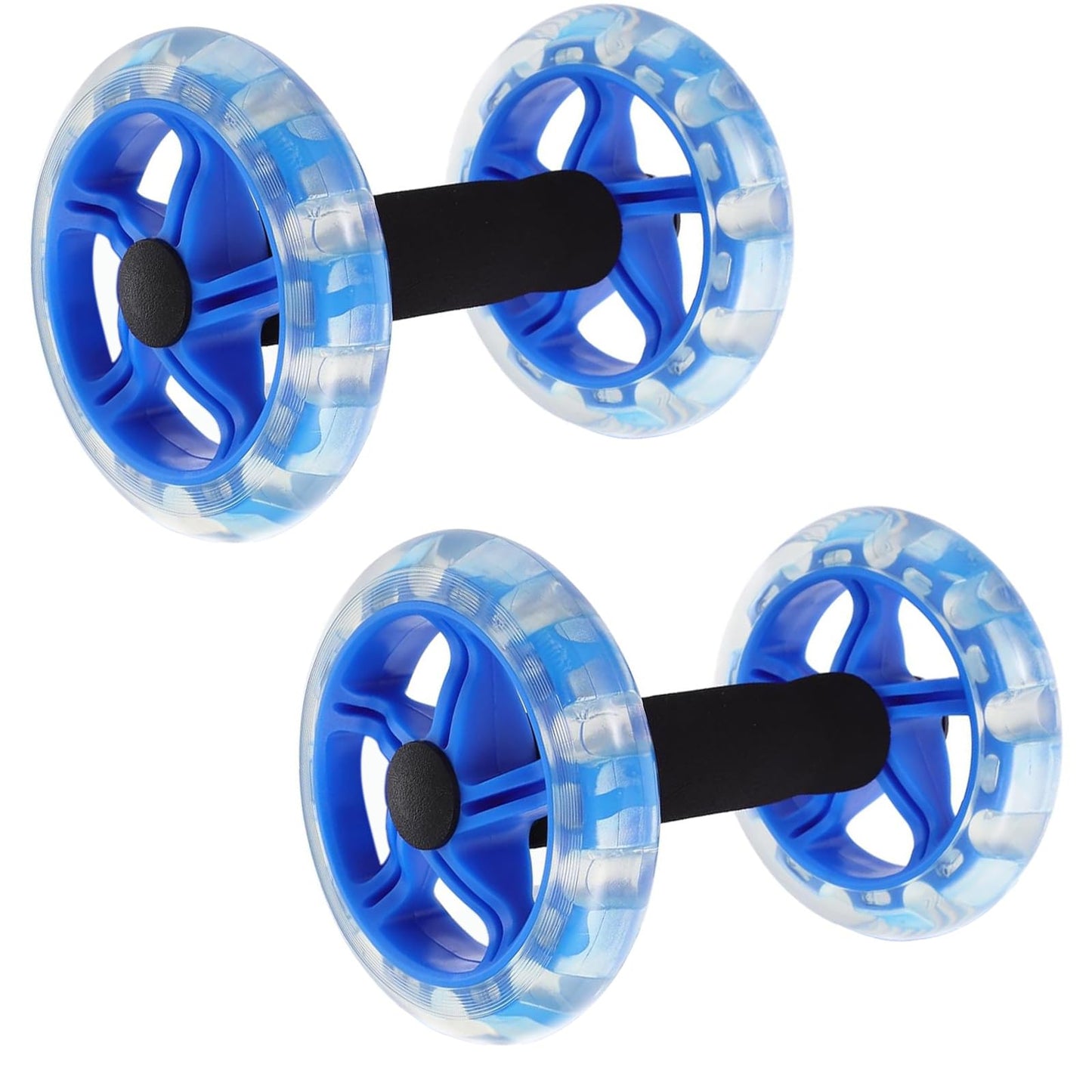 Exercise Roller Ab Exercise Abdominal Roller Wheel Dumbbell, Stable Abdominal Exercise Roller for Abs, Core Strength, Arms & Back, Portable Fitness Trainer for Men & Women