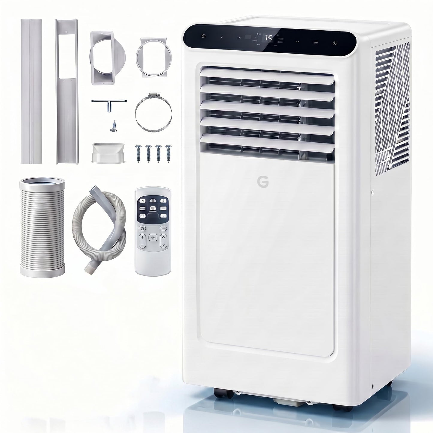 Takywep Powerful & Quiet 10,000 BTU Portable Air Conditioners, 3-in-1 Portable AC Unit with Cool, Fan and Dehumidifier, Up to 450 Sq.Ft, 24H Timer, Remote, LED Display, Quiet 50 dB for Bedroom Office