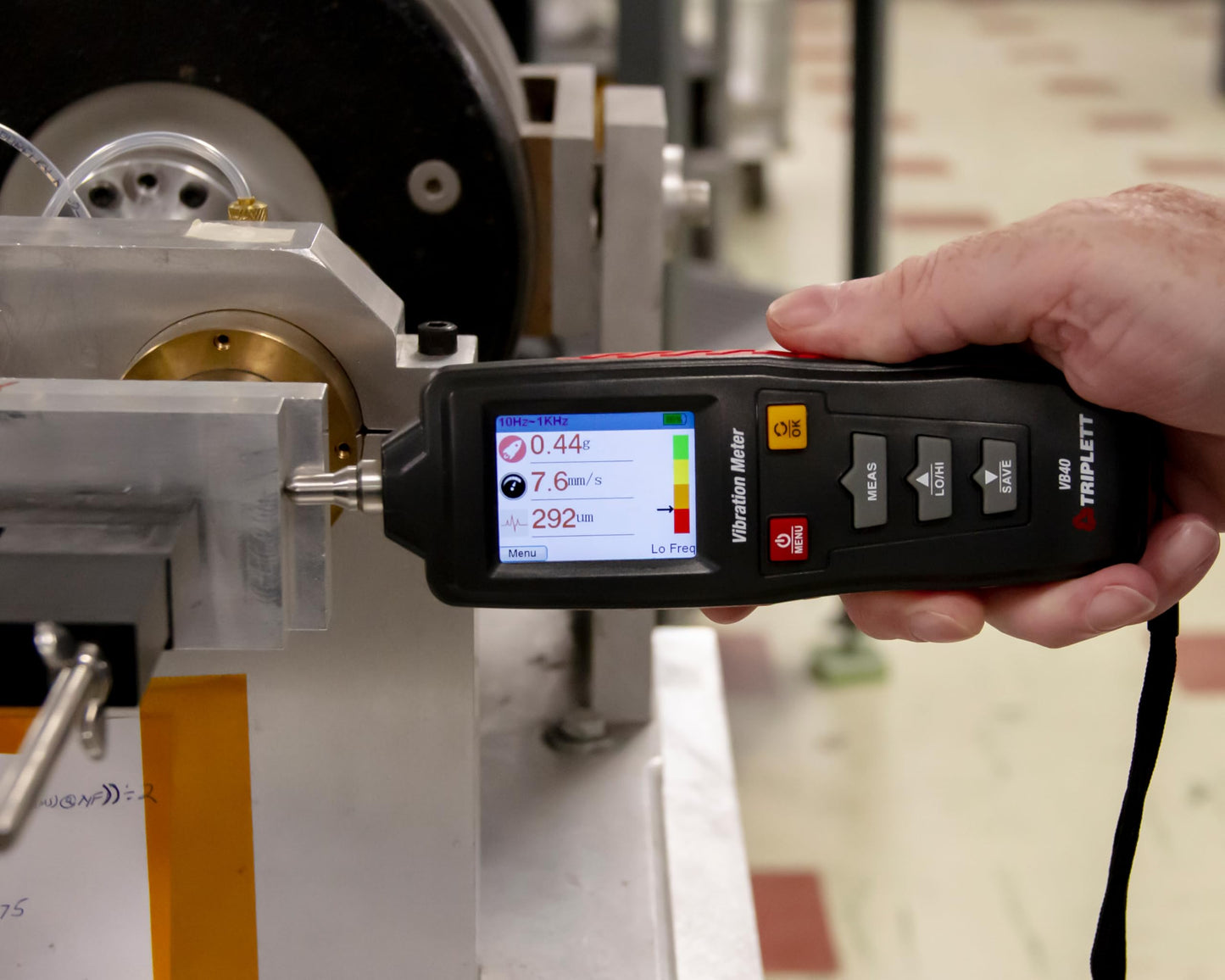 Triplett VB40 Vibration Meter and Datalogger - Acceleration, Velocity (RMS), and Displacement