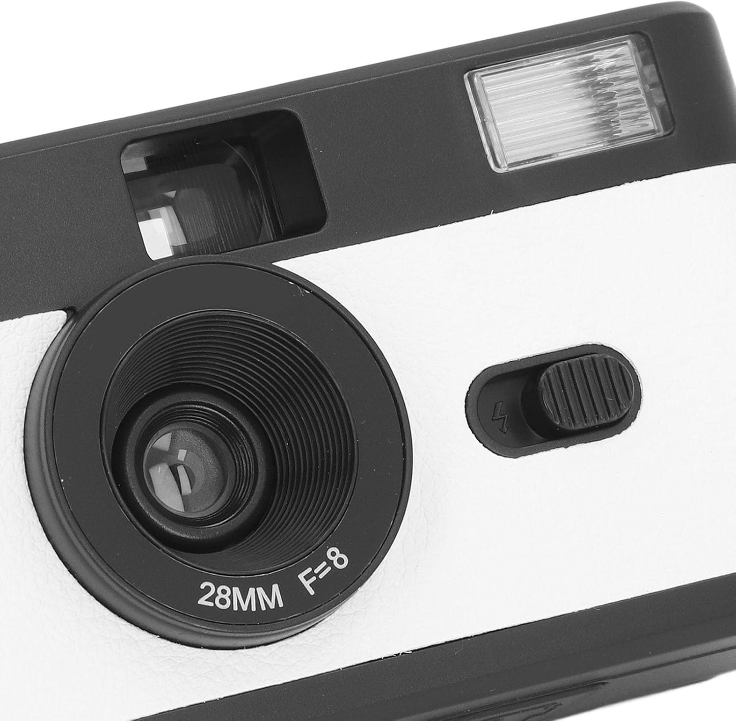 XUMIUZIY 35MM, 135 35MM 28MM F/8 1/120s Film Camera Reusable with Flash, Supports or Black and White or Color Film