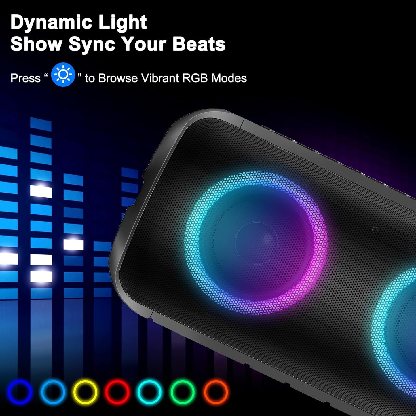 Dyurwa 360HD 2026 IPX7 12H Bluetooth Speaker with Stereo Sound, NEW Portable Wireless Speaker Waterproof, HD Call, TWS