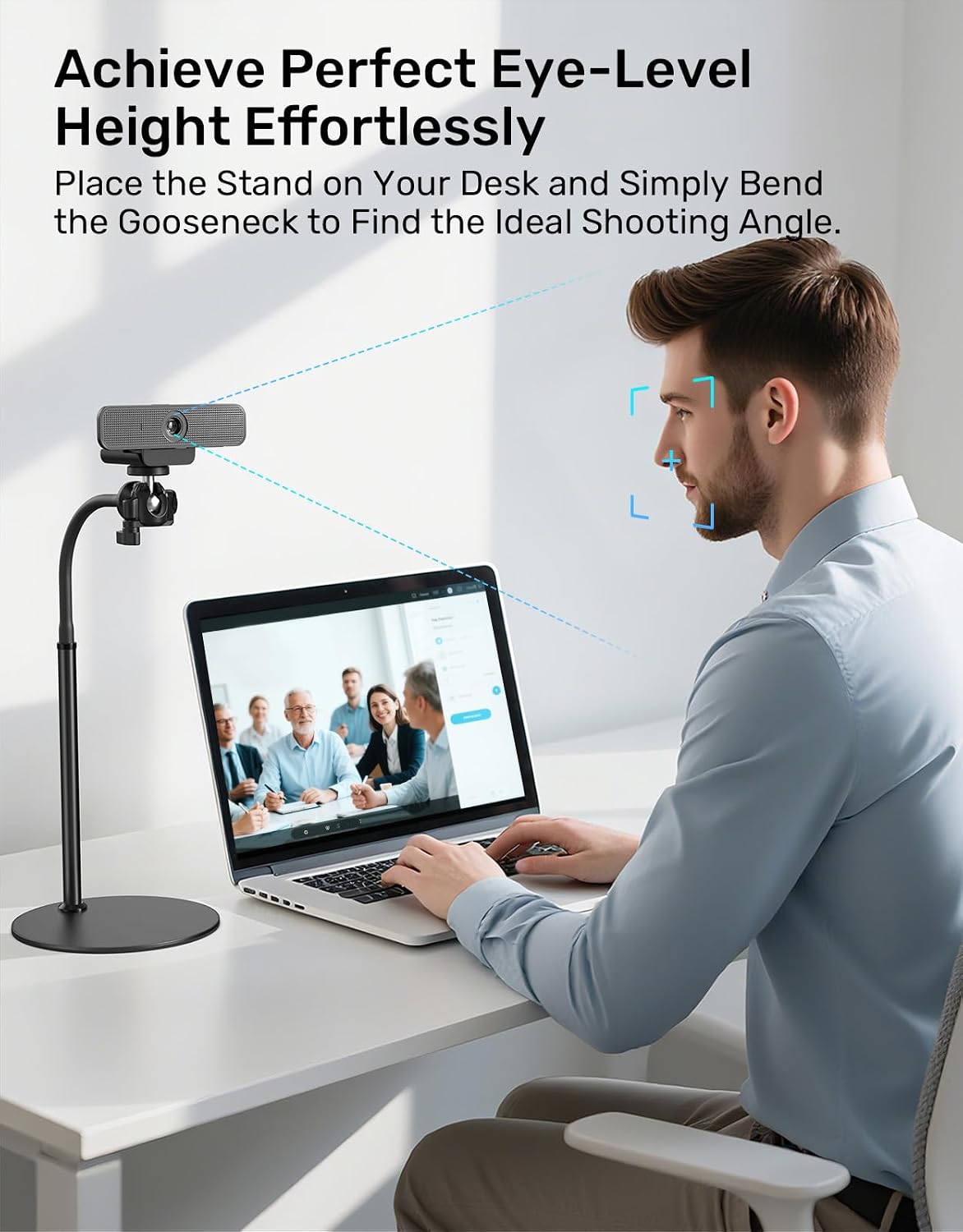 Etour 360 C922 C930 C930e C920 C920s C920x C960 C615 N60 1/4" Webcam Stand for Desk, Upgraded Gooseneck Web Camera