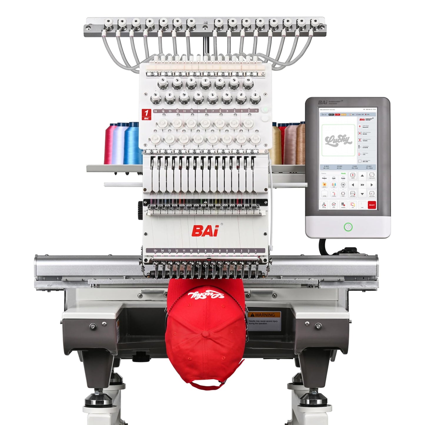 BAi The Mirror 15 Needle 20"x14" Large Area Commercial Embroidery Machine,1200 SPM High Speed & 850 SPM on Hat,Institch OS5 Intuitive Control,Software included Wi‑Fi/USB Transfer