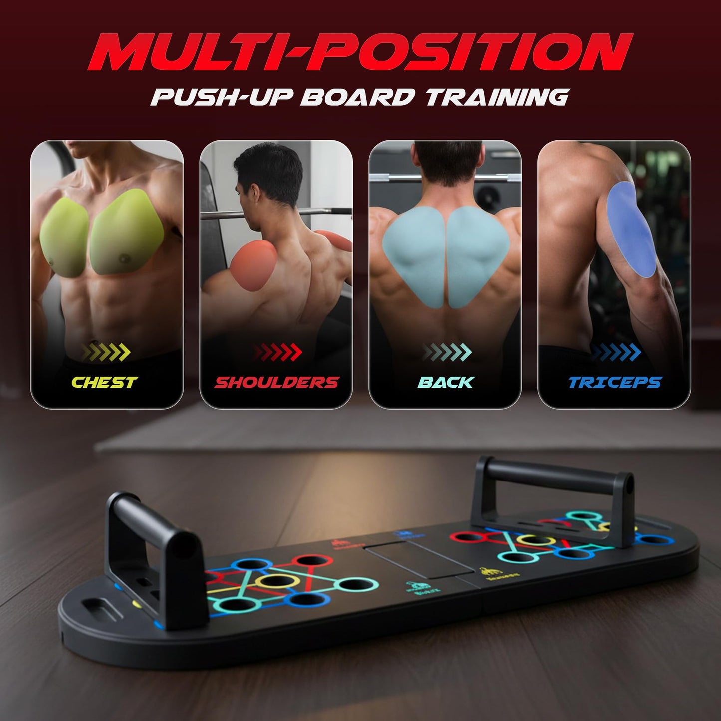 HAVENITY Plank Board & Push Up Board 22-in-1 with Resistance Bands – Core Trainer with Foam Elbow Pads, Foldable Home Gym Equipment for Men & Women
