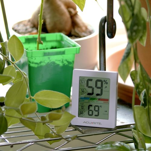 AcuRite Humidity Meter - Digital Thermometer & Hygrometer with Comfort Scale | 3 x 2.5 Inches, White