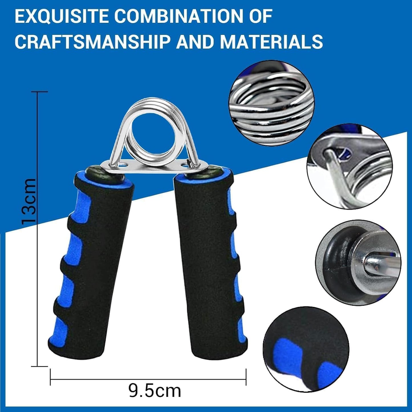 E-smartinlife Hand Grip Strengthener Set, Finger Gripper - Soft Foam Hand Exerciser for Quickly Increasing Wrist Forearm and Finger Strength, 2 Pack