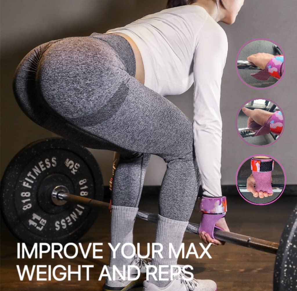 Adjustable Neoprene Padded Wrist straps for Weightlifting,Weight Lifting Straps Gym weight lifting wrist wraps，Gym Accessories for women for Men/Women(Pair)