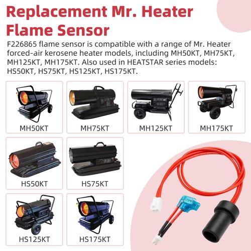 F226865 Flame Sensor Kit Compatible with Mr Heater Kerosene Forced Air Heaters, for Forced Air Kerosene Heater Igniter, for Mr Heater Dryer Igniter Accessorie