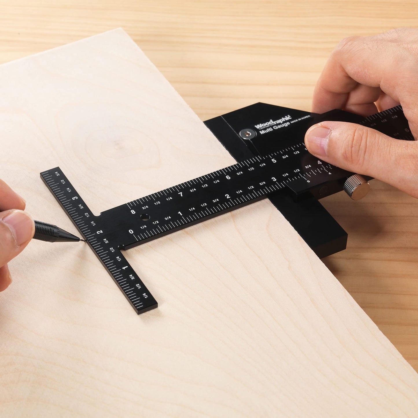 Woodraphic Scriber Gauge 37 Inch – Extra Long Measuring and Marking Ruler, Layout and Joinery Gauge, CNC Aluminum Square Tool for Woodworking, Carpentry, Framing, DIY Projects (New Version)