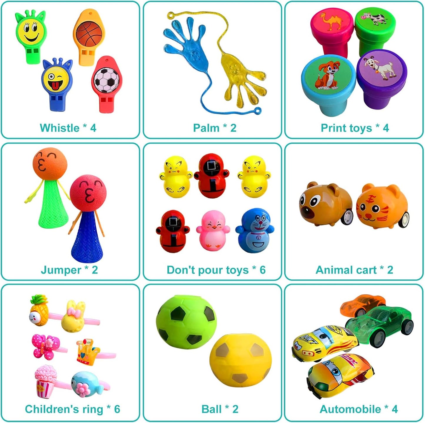 Skiennix Party Favors - 64 Pcs Small Toy Prizes for Kids | Easter Basket Stuffers & Classroom Rewards