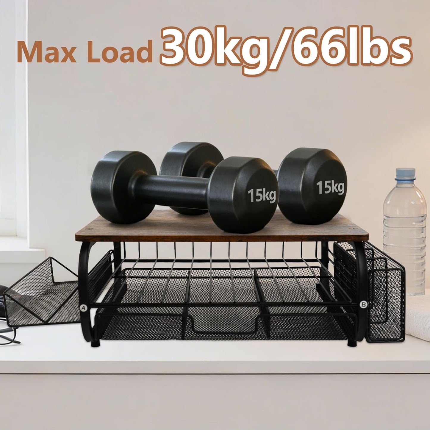 (2-Tier Management,66LBS/30KG, Desk Organizers and Accessories Monitor Riser, Monitor Stand with Drawer Drawers)