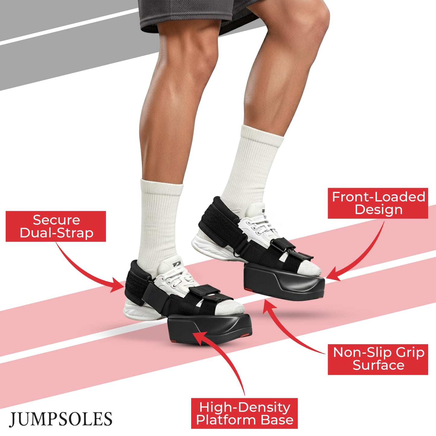 Jump Training System – Vertical Leap Speed & Agility Trainer Improves Foot & Ankle Strength Jump Shoes for Achilles & Plantar Fasciitis Relief – Medium Sizes 8-9.5