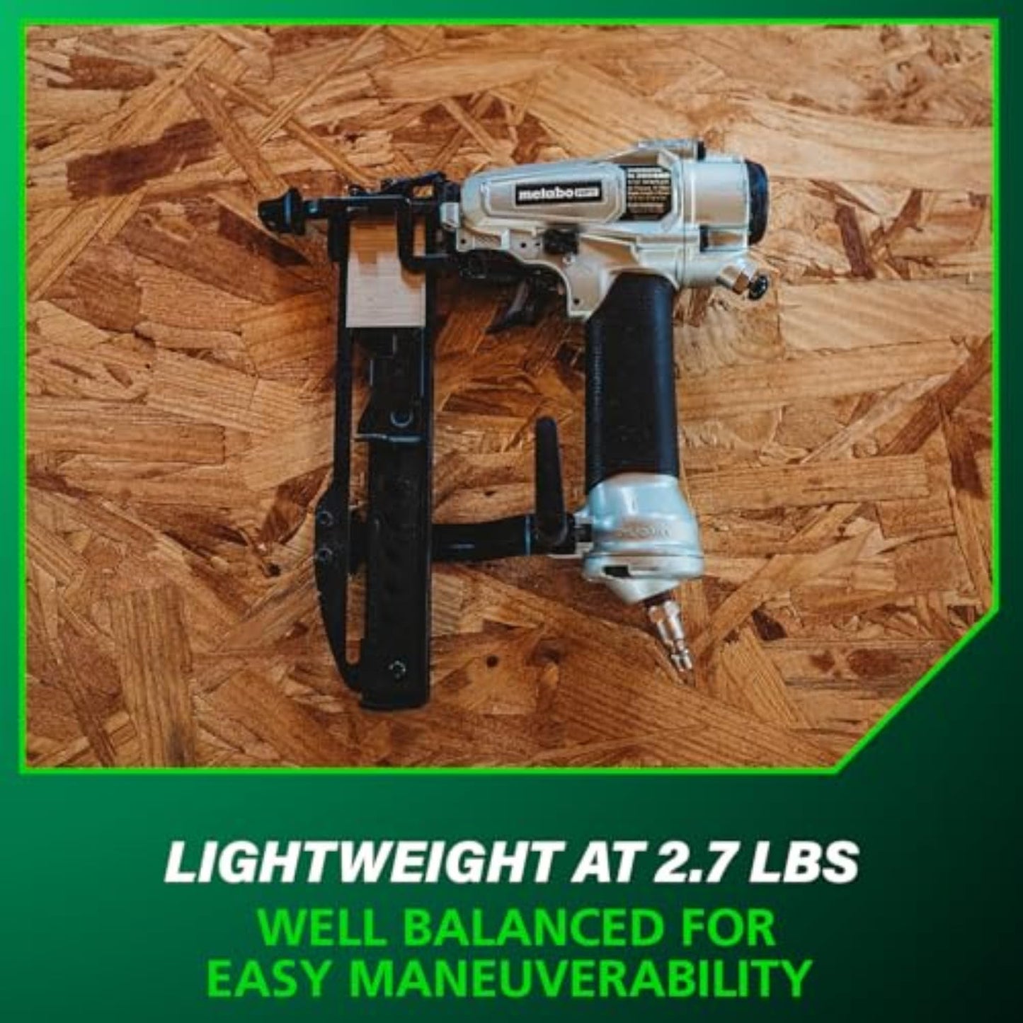 Metabo HPT PRO Finish Stapler, Pro-preferred Pneumatic Power Nailers, Finish Tool for Carpentry & Industrial Uses, All-Metal Key Component, 18 Gauge, 1/4" Crown Staples, Length 1/2" to 1-1/2", N3804A5