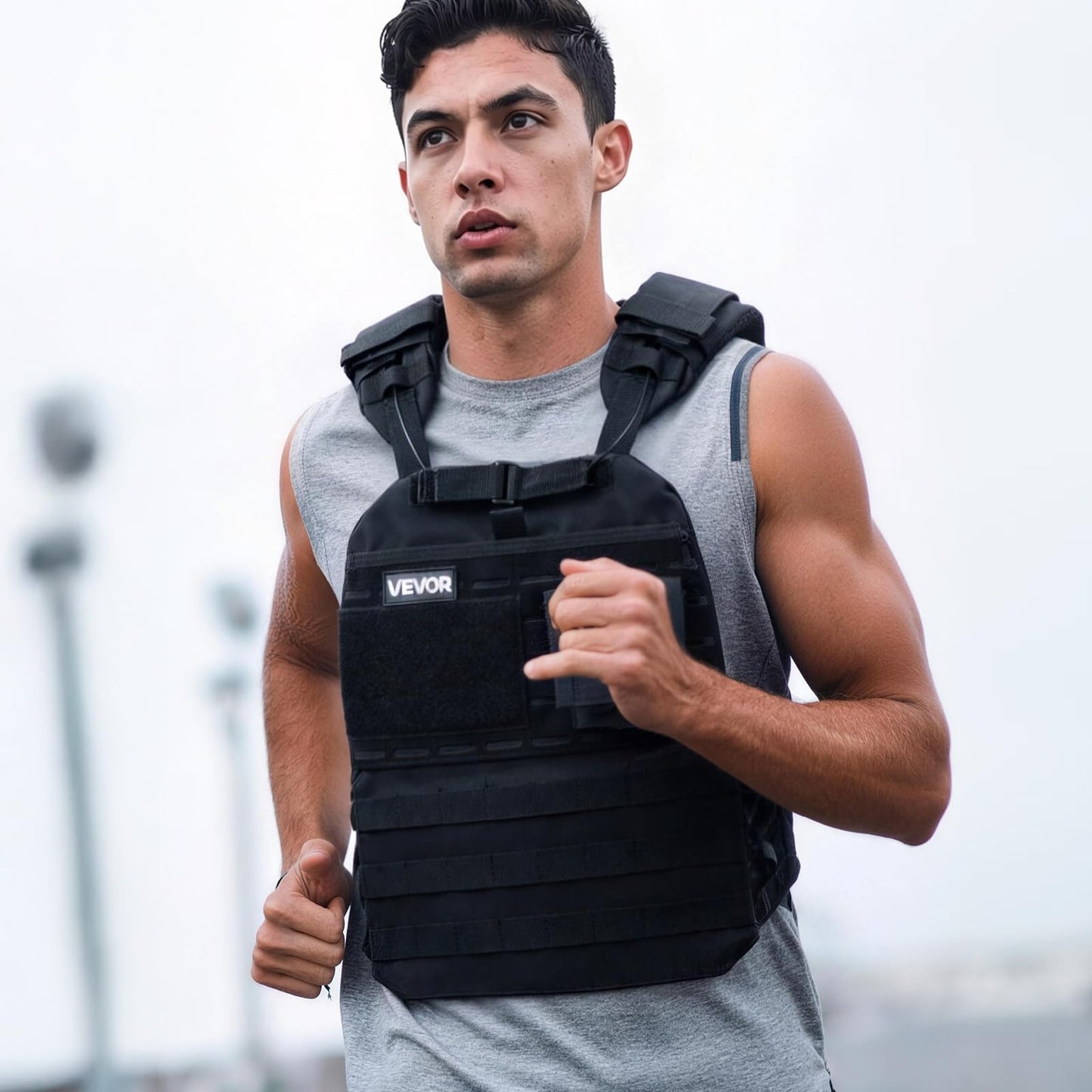 VEVOR Weighted Vest, Body Weight Vest with Shoulder Pad, and Reflective Stripe, Exercise Set for Men Women, Workout Equipment for Strength Training, Running, Jogging, Fitness, Muscle Building