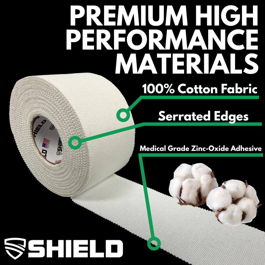 SHIELD Black Athletic Tape - 32-Roll Bulk Pack - 1.5 in x 15 yd