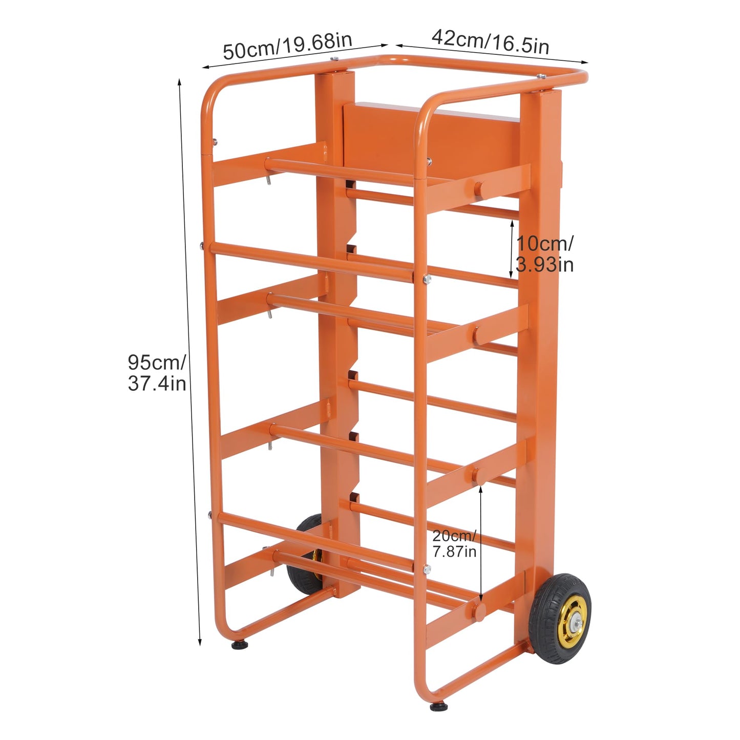 ikare Wire Spool Rack, Cable Caddy Heavy Duty Multi-Spool Wire Rack Dispenser with Wheel, Electrical Wire Spool Holder with Storage Tray for Wiring Storage and Electrical Industrial