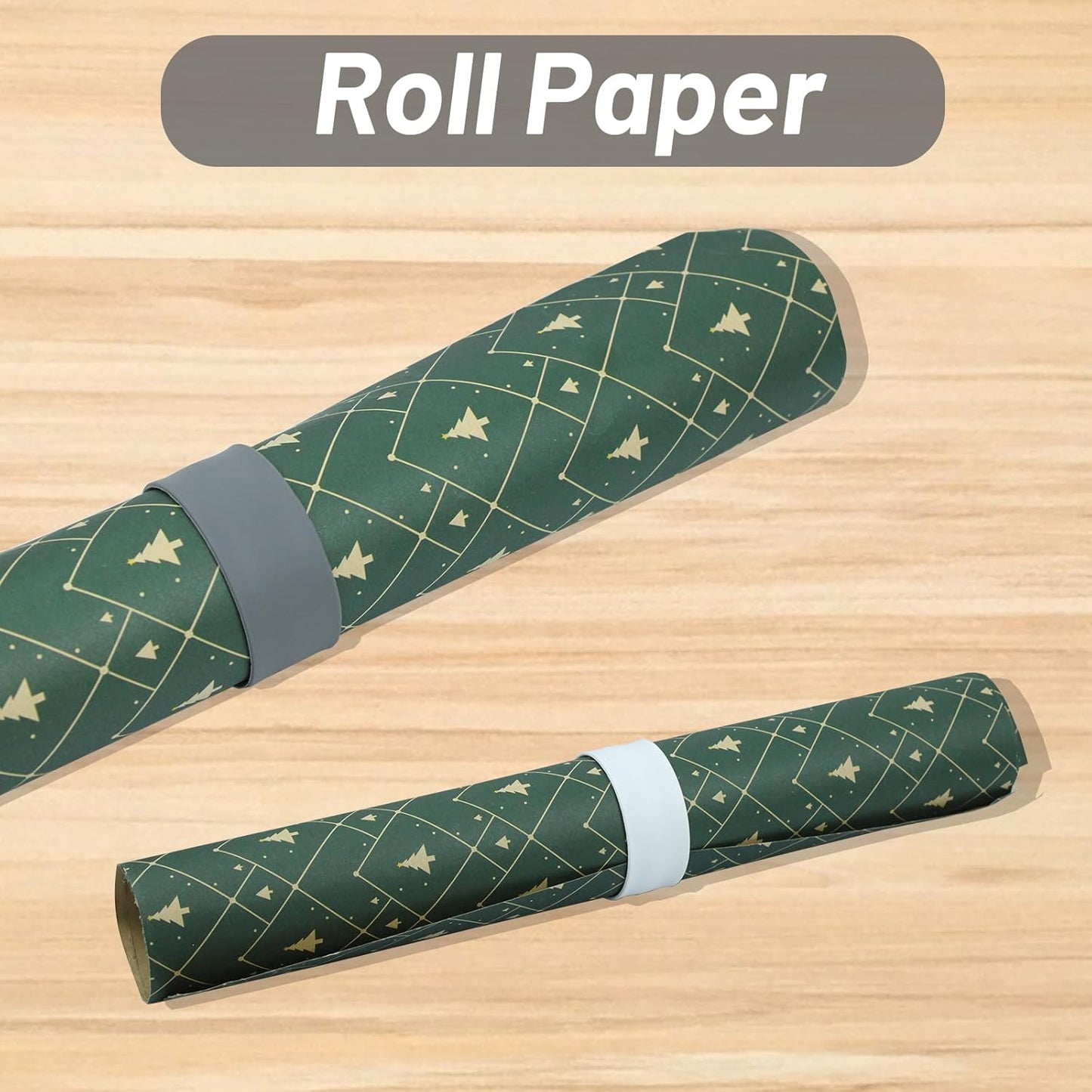 REDANHA Wrapping Paper Holder - 12 Silicone-Covered Metal Strips for Organized Gift Storage