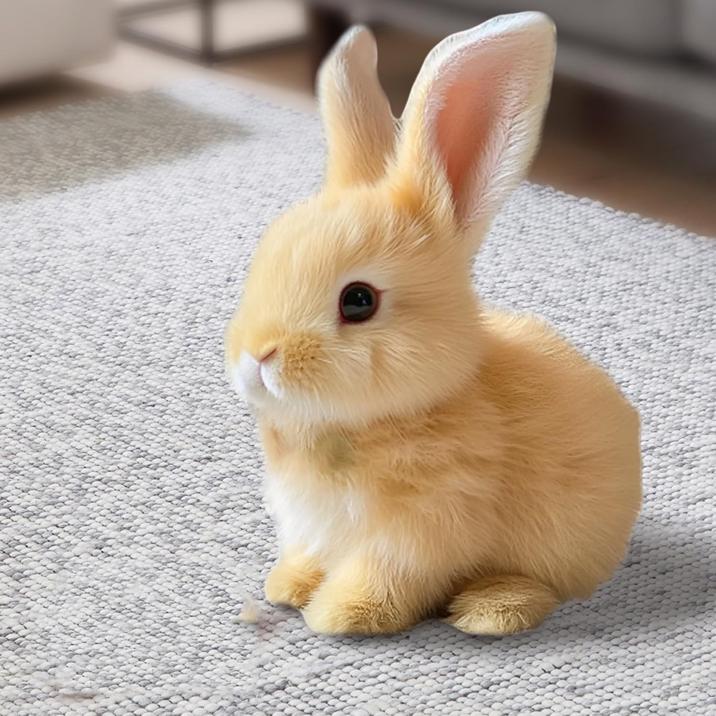 Oprtuisi Bunby - Realistic Bunny Toy with Lifelike Movements & Handmade Features | Brown Easter Gift