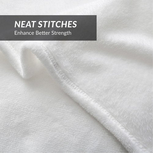Bedsure GentleSoft Fleece Blanket | Queen Size White - Soft, Lightweight, Plush & Cozy Microfiber, 90x90 Inches