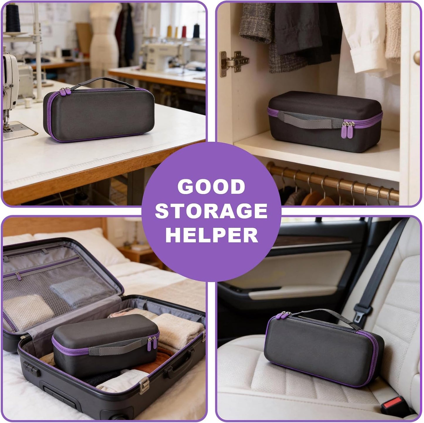 PAIYULE Portable Steamer Travel Case - Organized Storage Bag for DRFLASH Handheld Steamer, Dark Gray