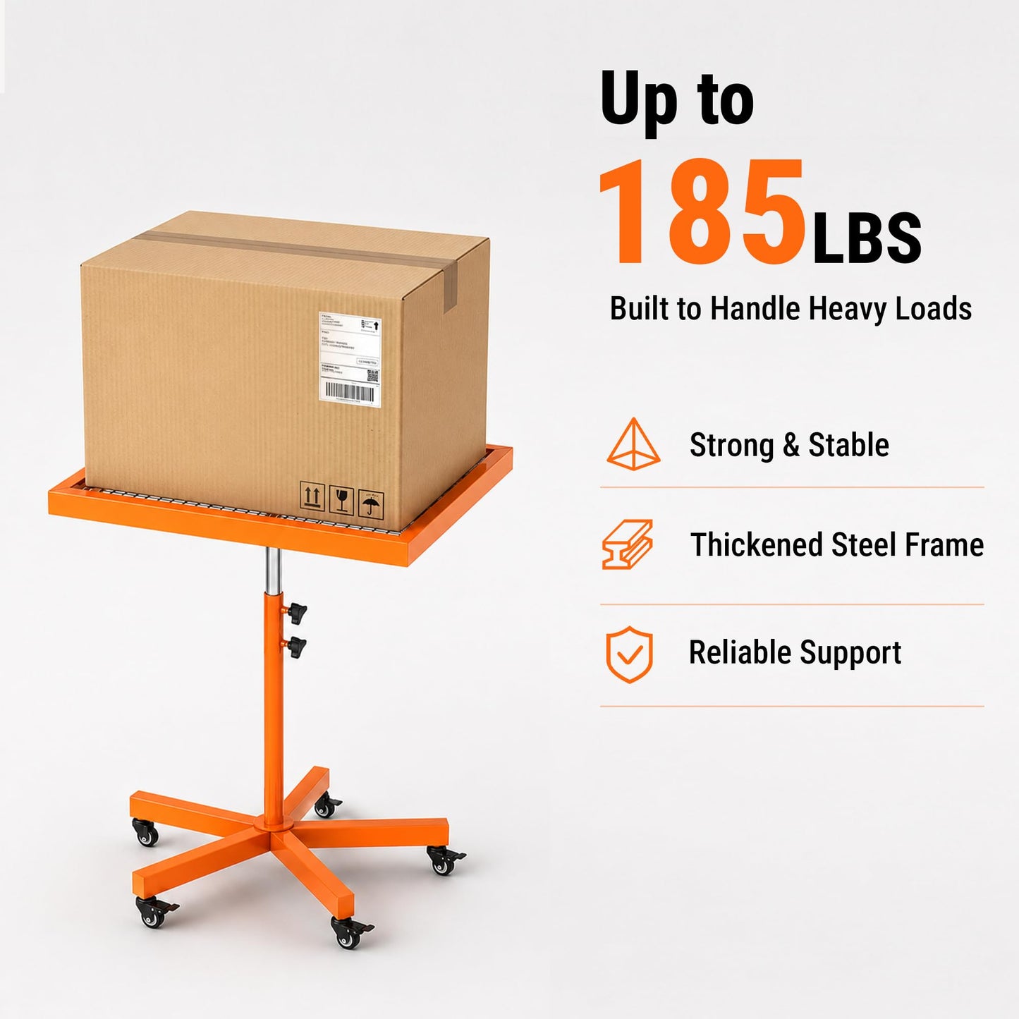GARVIN 360°Rotating Spray Paint Rack,27.8-39.8“ Height Adjustable Stable Paint Rack for Cabinet Paint Stand Door and Car,Rotating Spray Paint Stand, Orange