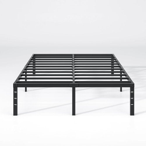 Jetonix Metal Bed Frame - Queen Size with Storage Space | Heavy Duty, Easy Assembly, Black, 12 Inch