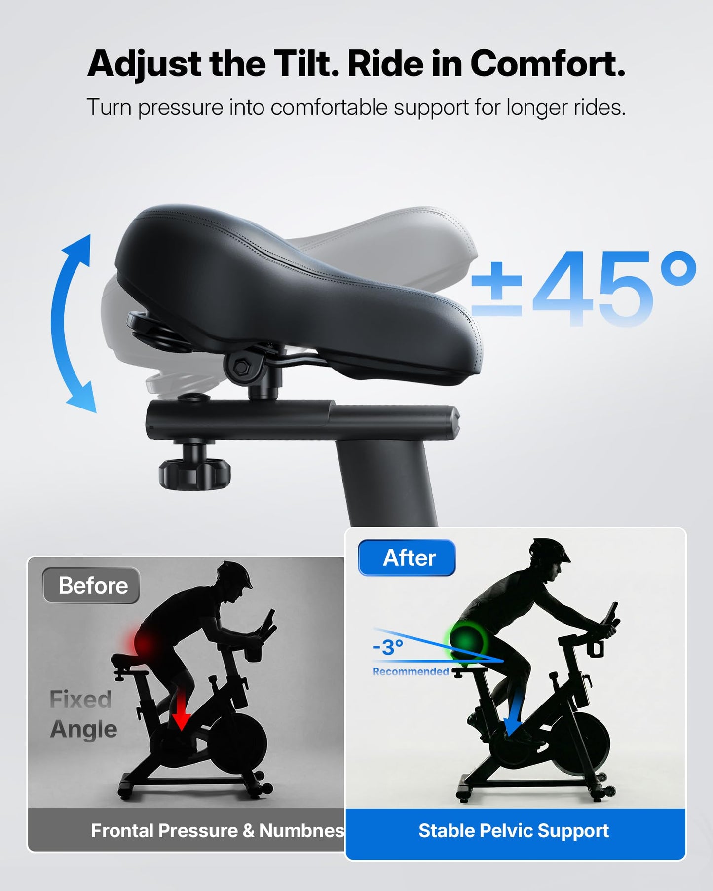 MERACH Exercise Bike, Brake Pad Stationary Bike with Exclusive App, Low Noise Indoor Cycling Bike with 300lbs Weight Capacity, Tablet Mount and Fitness Courses for Weight Loss
