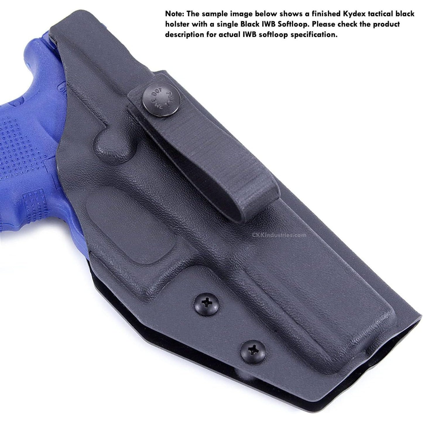 [1 Pair] HolsterSmith - (7.00 inch) - IWB Soft Belt Loops - (Black) – HD Ruberized Nylon - w/Pull-The-Dot Security Snaps & Multi Mounting Hardware - (Fits 1.25-2.0 inch Belts (Adjustable)