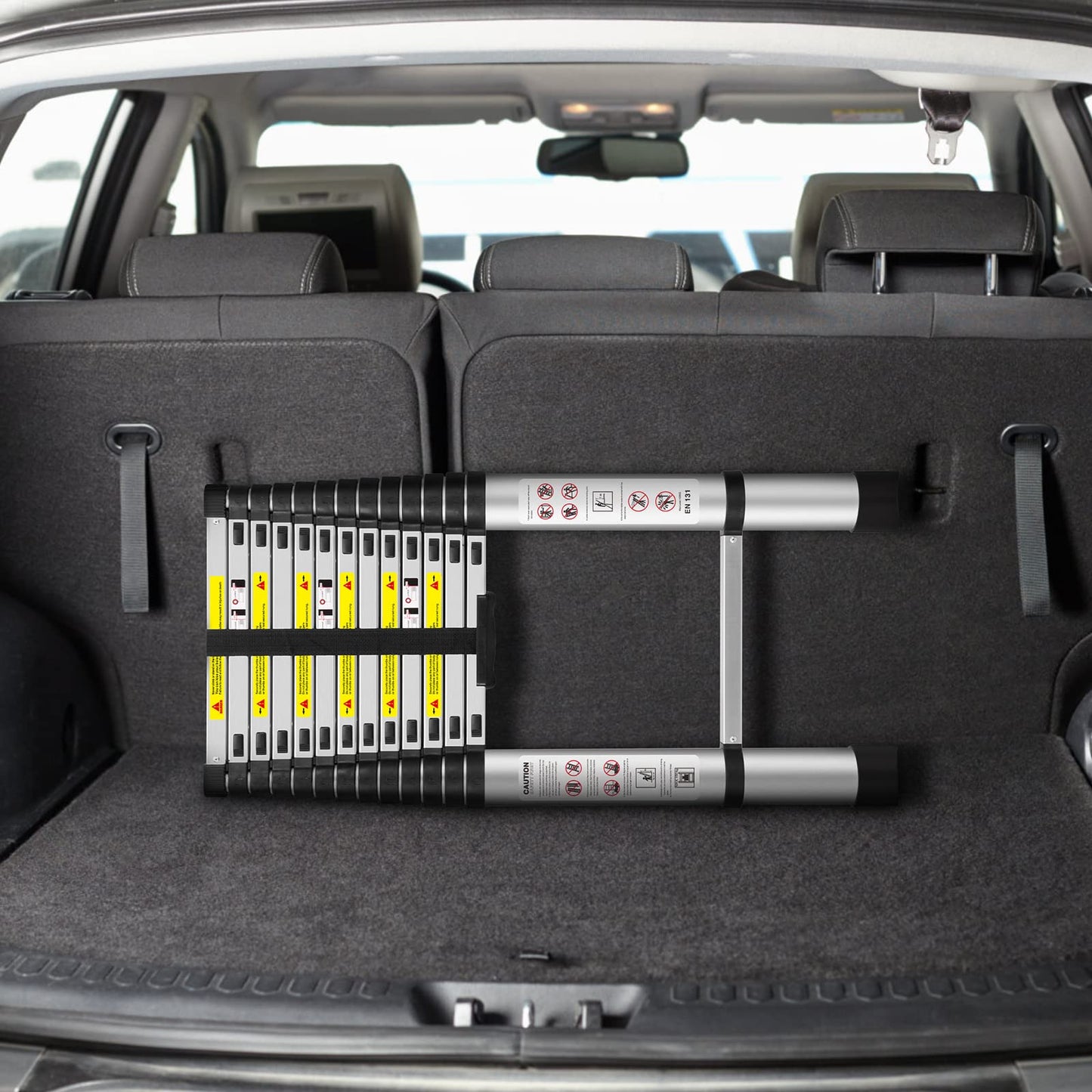 (15Ft/4.5M) Telescoping Ladders，EN131Standards Multi-Purpose Folding Aluminum Extension Ladder