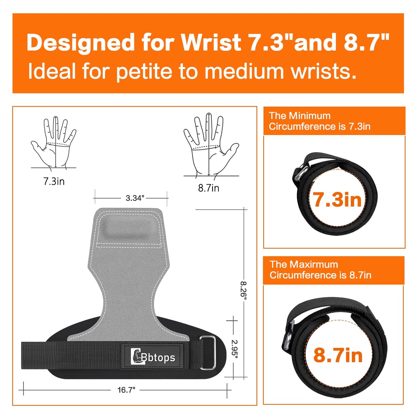 Weight Lifting Wrist Strap, Double-Layer Leather Wrist Straps for Gym Strength Training Weightlifting,Deadlift and Powerlifting, Enhance Grip Strength Neoprene Padding Gym Workout Lifting Straps for Men & Women (Pair) Grey