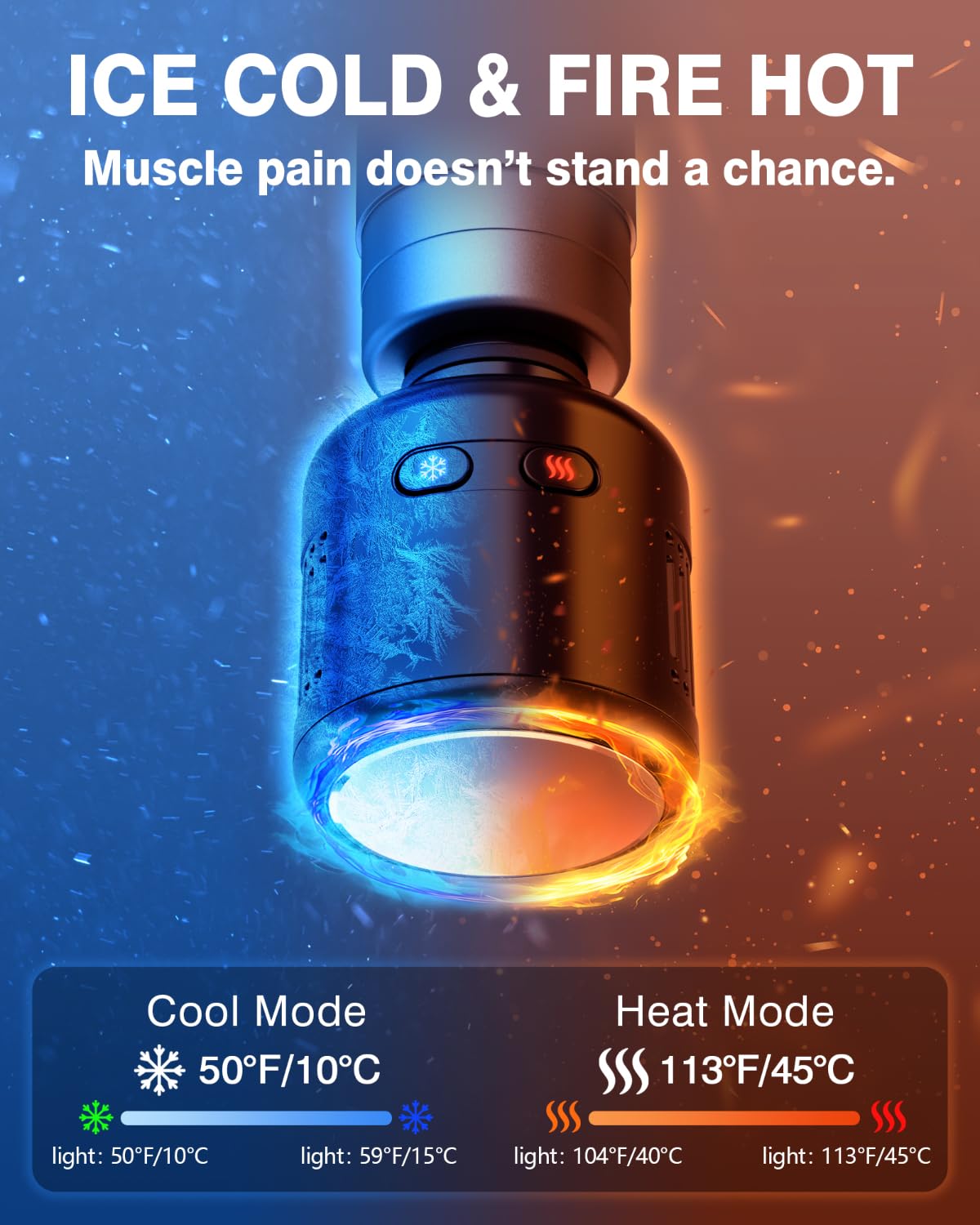 cotsoco Mini Massage Gun with Heat and Cold Therapy, Full-Metal Handheld Electric Massager Deep Tissue for Body Muscle Pain Relief, Silent Portable Percussion Massage Gun, Mothers Day Gifts