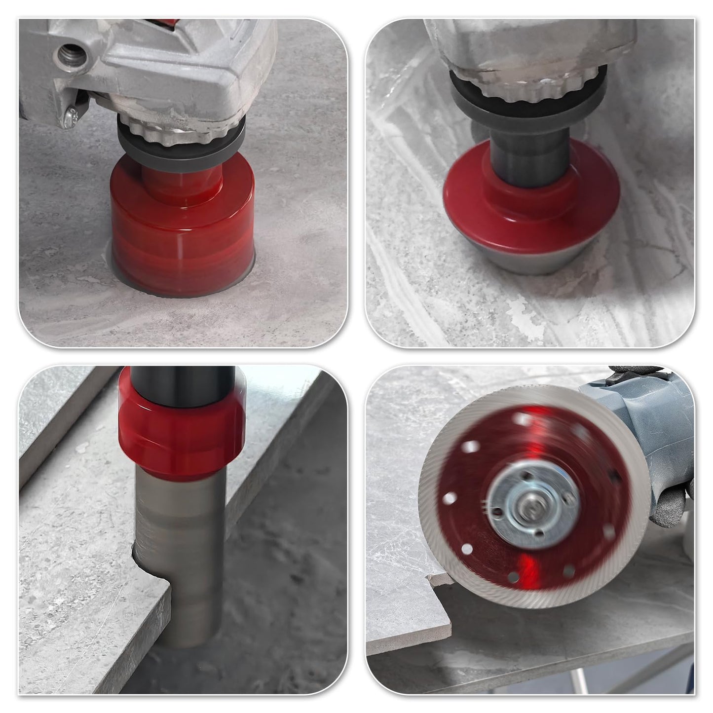 Tile Hole Saw Kit, Tolvaxo 13Pcs Brazing Diamond Hole Saw Kit for Porcelain Tile, Granite, Marble, Ceramic and More Drilling