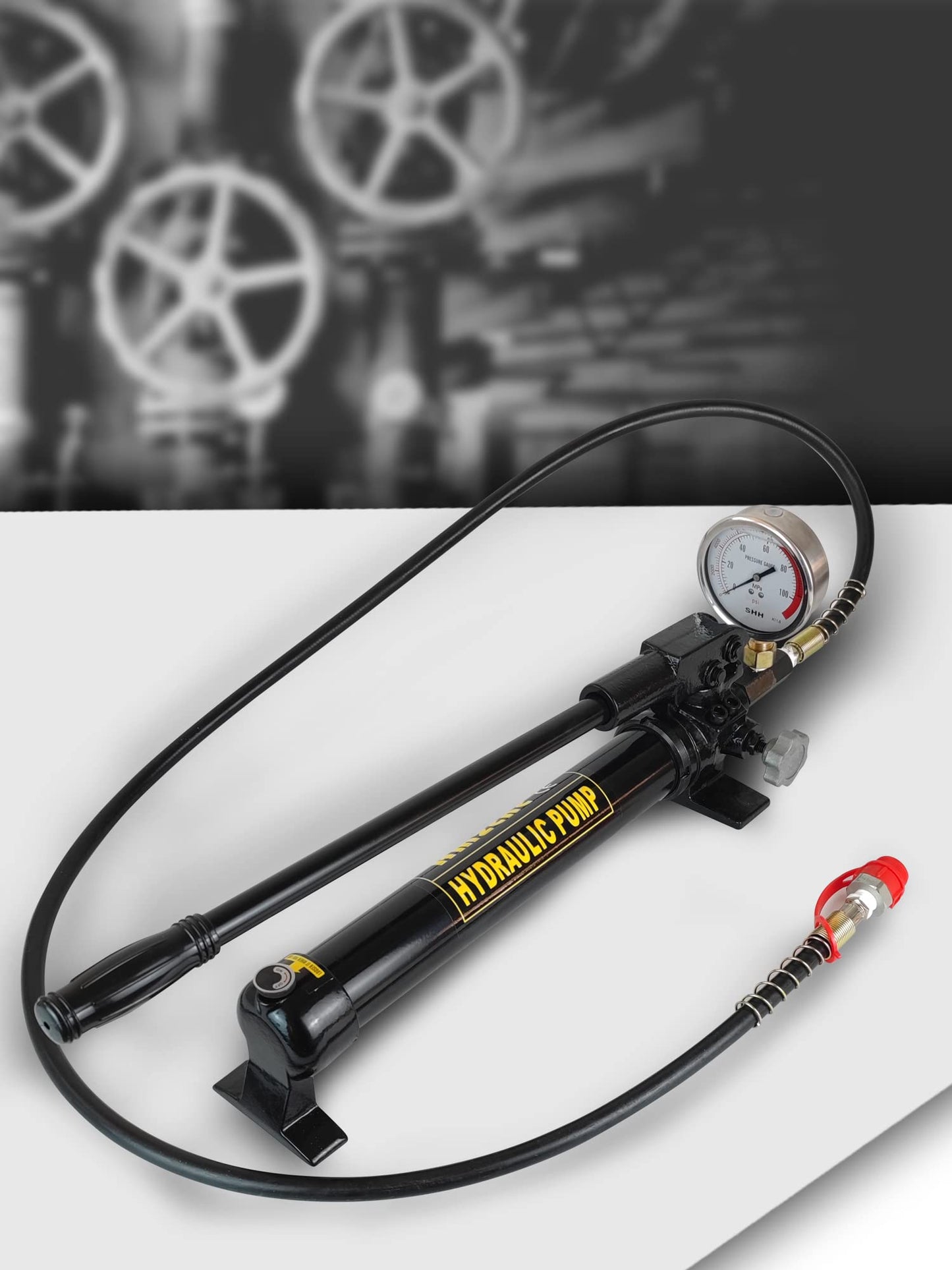 AMZCNC 10000 Psi Hydraulic Hand Pump with Pressure Gauge 2 Speed Power Pack Hydraulic Lifting Pump. (CP-700-2)