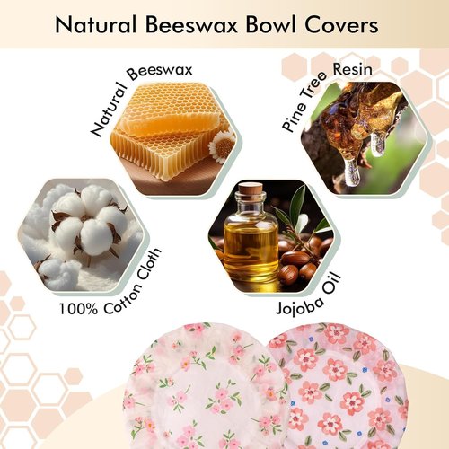 Beeswax Bowl Covers - Reusable 12 Inch Sourdough Bowl Covers for Bread Proofing | 2 Pack