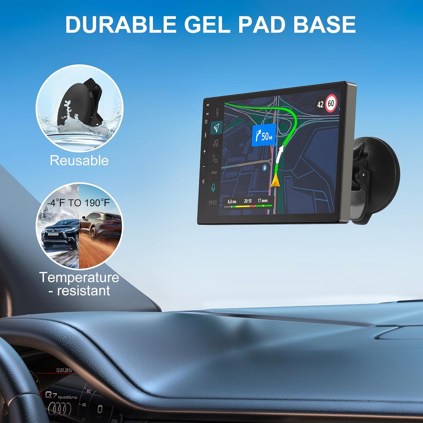 Gegraterwa 2 GPS Mount for Garmin PCS GPS Holder for Car Windshield Suction Cup Mount