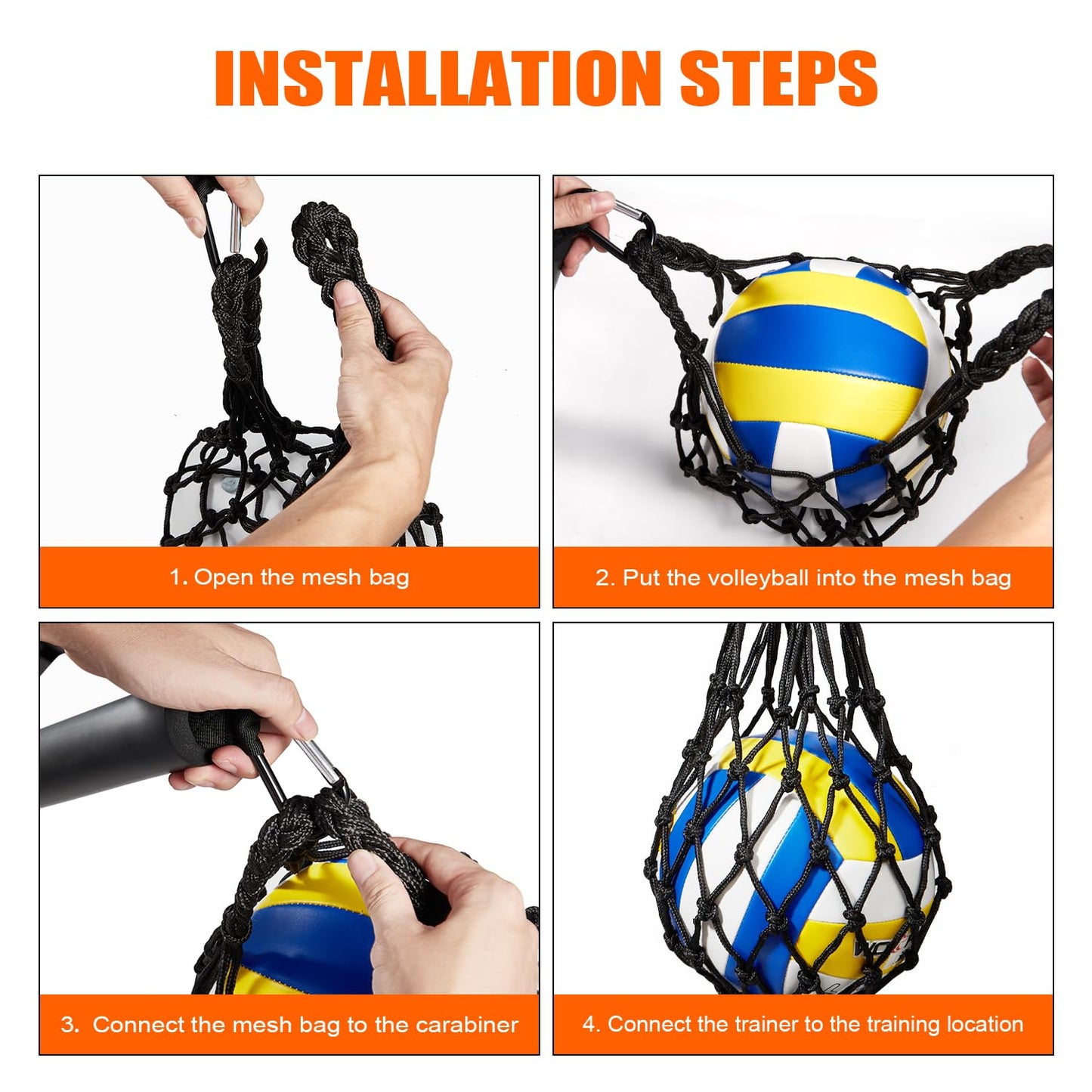 UZTUGG Volleyball Spike Trainer, Volleyball Training Aids, Volleyball Attack Trainer, Adjustable Volleyball Spiking Training System can Improve Your Serving, Jumping, Arm Speed and Spiking Power
